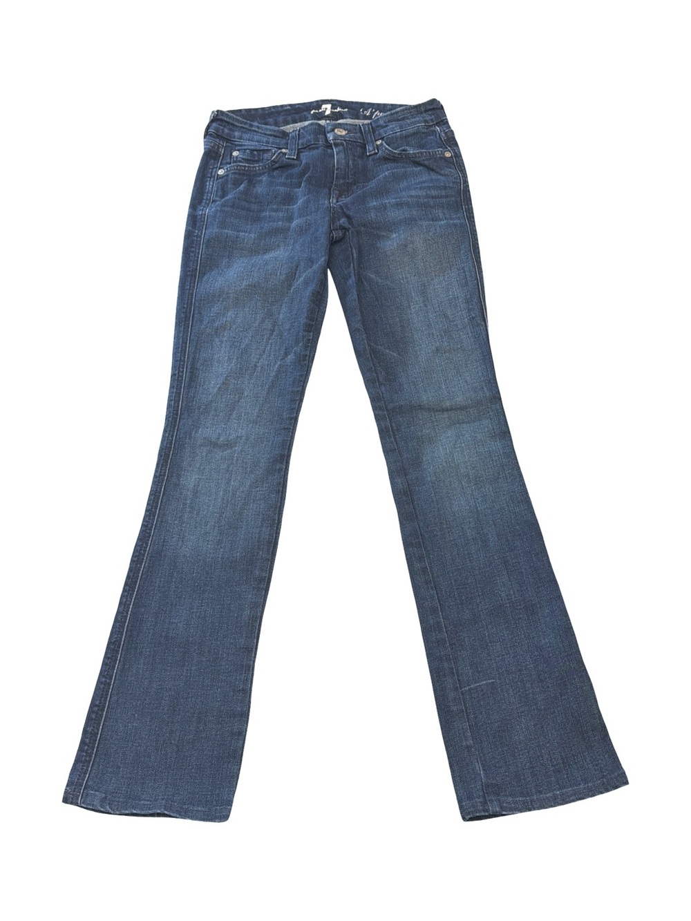 7 For All Mankind Vintage Dark Wash "A-Pocket" Bootcut Jeans Size 25